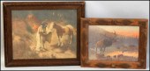 TWO FRAMED VINTAGE PRINTS. Ind