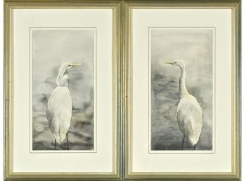 Two framed watercolor paintings