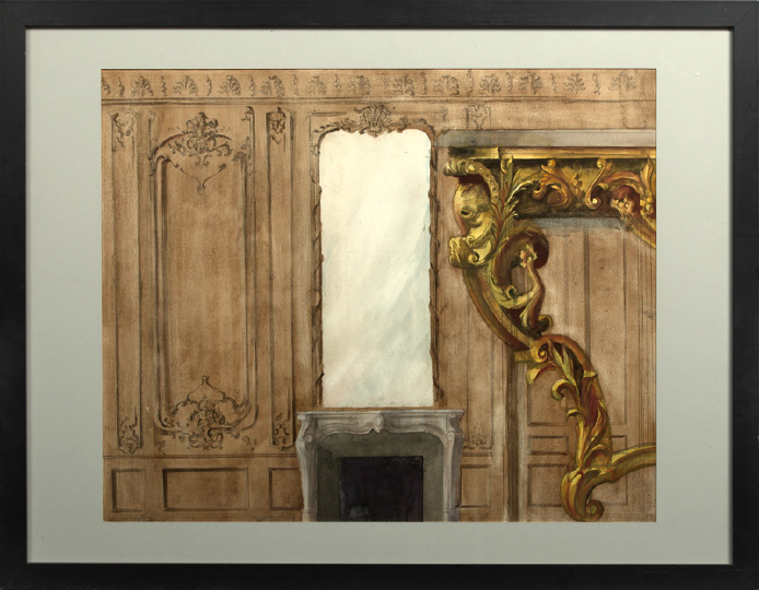 Two Framed Watercolor Studies, 