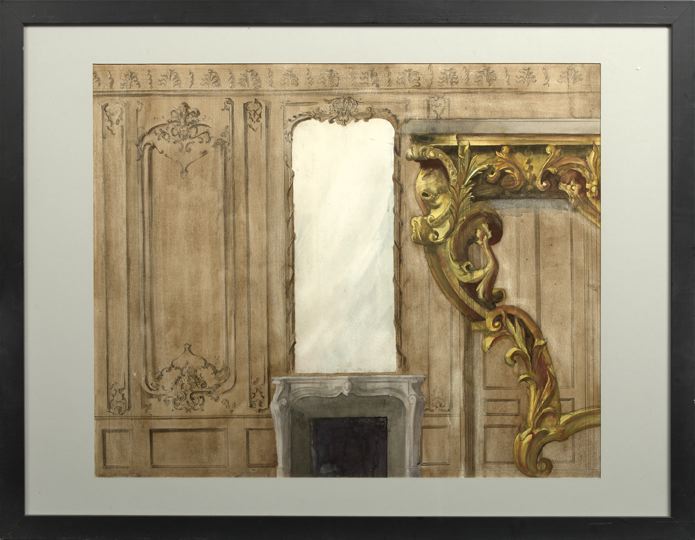 Two Framed Watercolor Studies, 