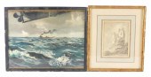 TWO FRAMED WATERCOLORS, INCLUD