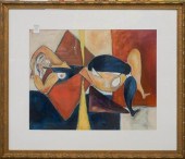 TWO FRAMED WORKS OF ARTTwo Fra