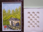 TWO FRAMED WORKS OF ARTTwo Fra