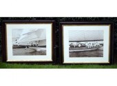 Two framed yachting prints, in
