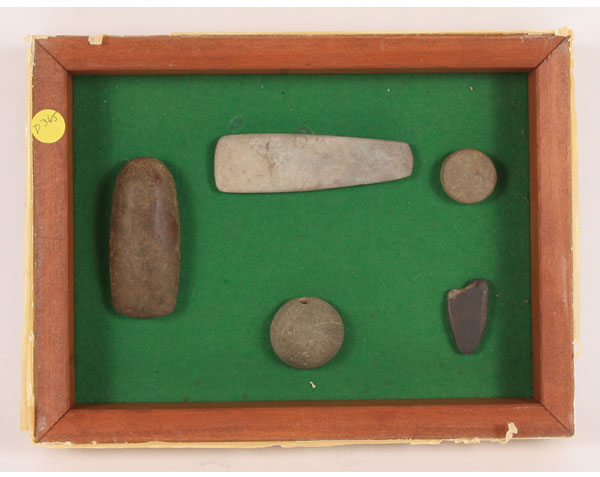 Two frames; C239 with 2 shell celts