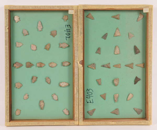 Two frames; E403 with 23 triangle
