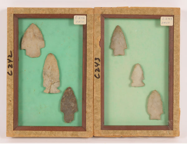 Two frames of 6 nice flints total