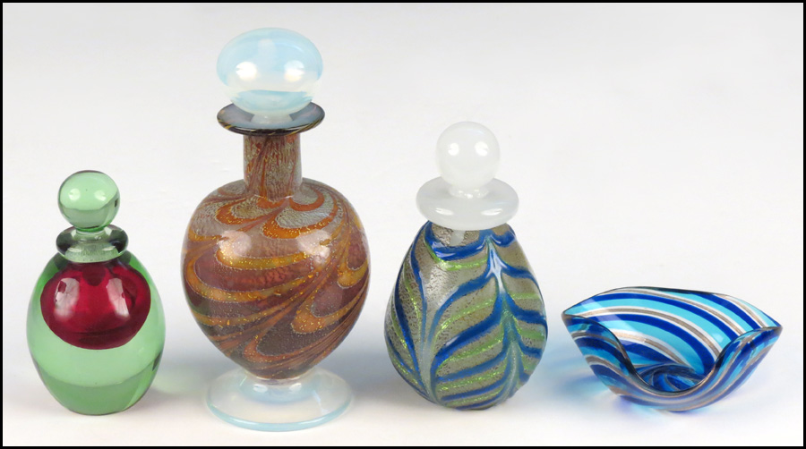 TWO FRANCO MORETTI VENETIAN GLASS