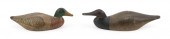 TWO FRANK ADAMS DECOY PAPERWEI