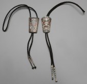 Two Frank Vacit Zuni Bolo Ties