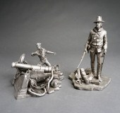 TWO FRANKLIN MINT CAST PEWTER
