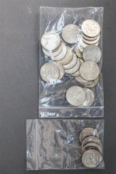 TWO FRANKLIN SILVER HALF-DOLLA