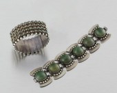 TWO FRED DAVIS SILVER AND GEM-