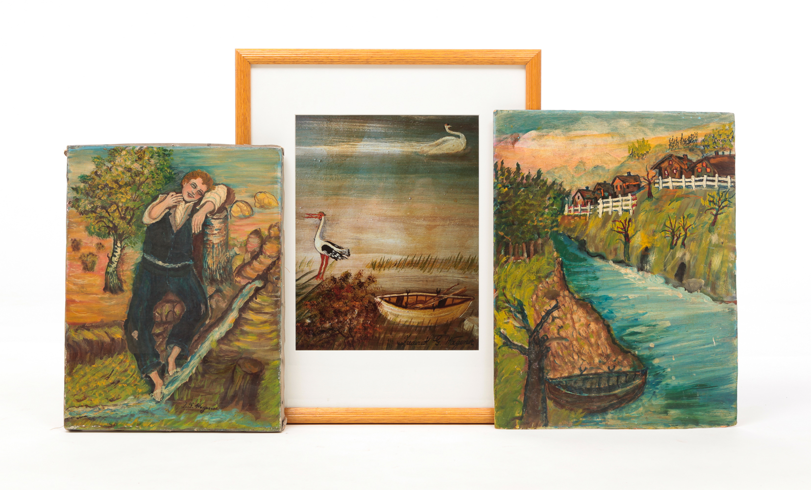 TWO FREDERICK WAGENER PAINTINGS AND