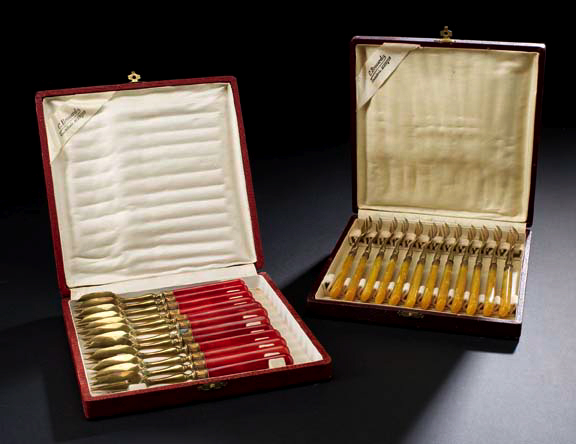 Two French Art Deco Cased