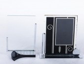 TWO FRENCH ART DECO CHROME, AC