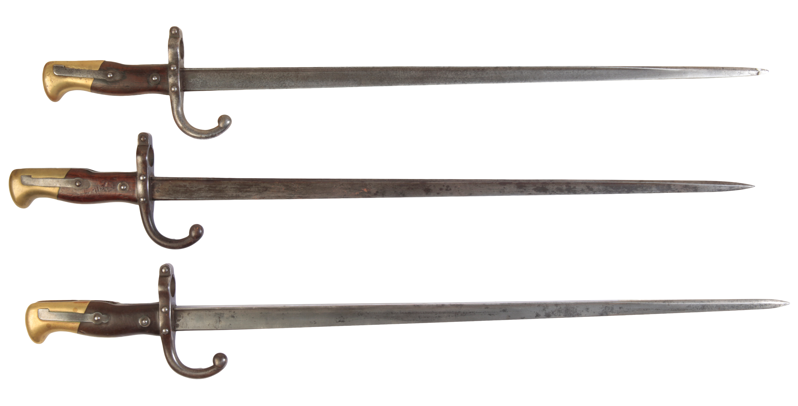 TWO FRENCH BAYONETS inscribed