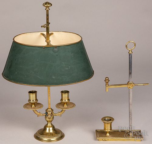 TWO FRENCH BRASS BOUILLOTTE