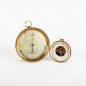 Two French Brass Marine Aneroi