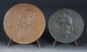 Two French bronze medallions d