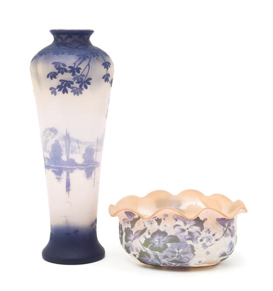 *Two French Cameo Glass Vases
