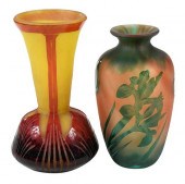 TWO FRENCH CAMEO GLASS VASESci