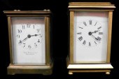 TWO FRENCH CARRIAGE CLOCKS, LA