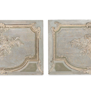 Two French Carved and Painted