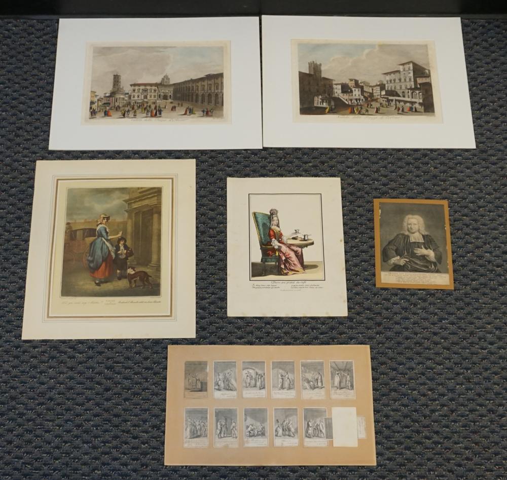TWO FRENCH COLOR ENGRAVINGS OF