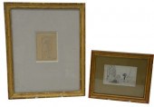TWO FRENCH DRAWINGSTwo French