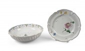 TWO FRENCH FAIENCE DISHES, 18T