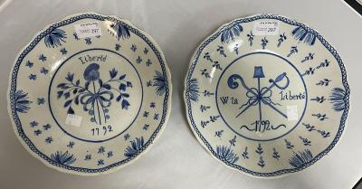 Two French faience Liberté