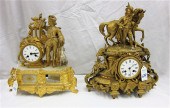 TWO FRENCH FIGURAL GILDED META