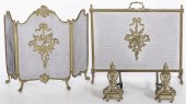 TWO FRENCH FIRE SCREENS & A PA