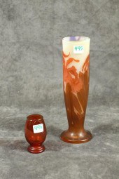 TWO FRENCH GALLE CAMEO GLASS V