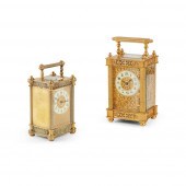 TWO FRENCH GILT BRONZE CARRIAG