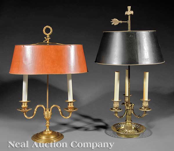Two French Gilt Metal Bouillotte