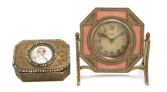 *Two French Gilt Metal Table