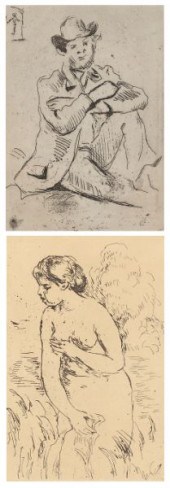 Two French Impressionist Etchi