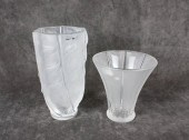TWO FRENCH LALIQUE FROSTED GLA