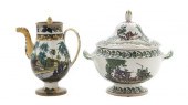 * Two French Polychrome Decora