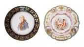 TWO FRENCH PORCELAIN CABINET P