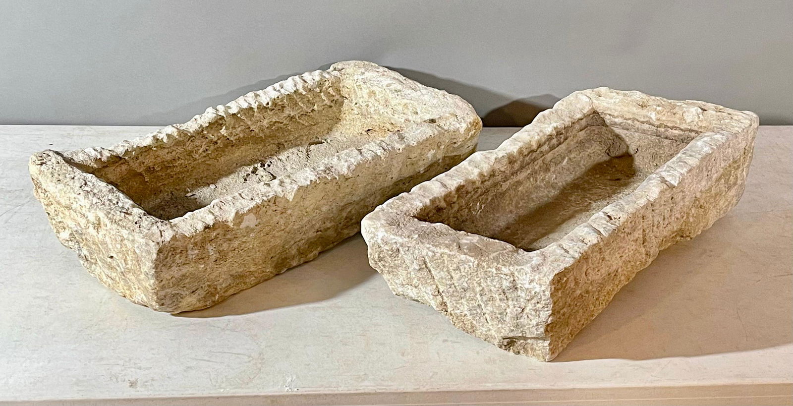 TWO FRENCH PROVINCIAL STONE