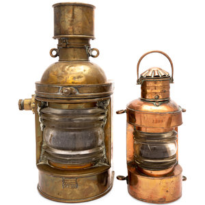 Two French Railroad Lanterns Late