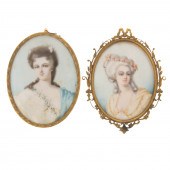 TWO FRENCH SCHOOL PORTRAIT MIN