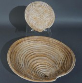 TWO FRENCH SHELL-FORM SERVING