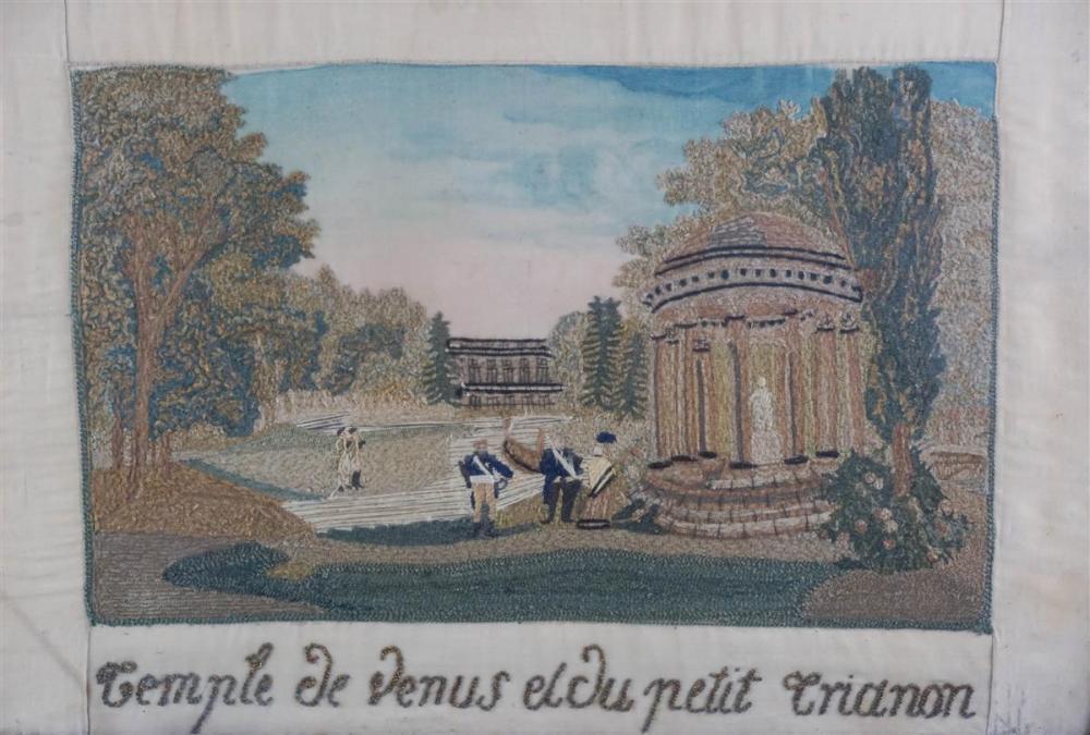TWO FRENCH SILK AND CHENILLE