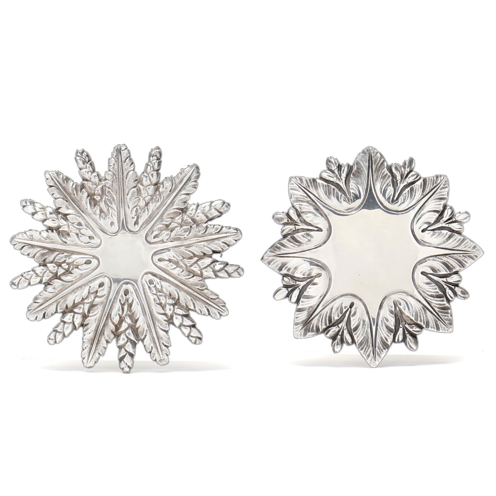 TWO FRENCH SILVER CHRISTMAS
