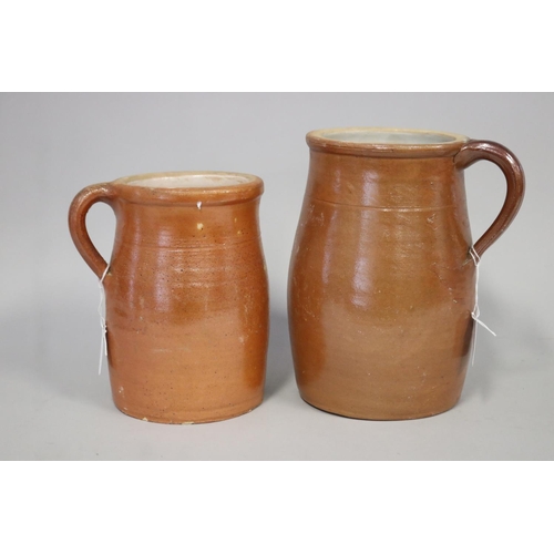 Two French stoneware jugs, approx