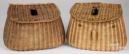 TWO FRENCH WEAVE CENTER HOLE
